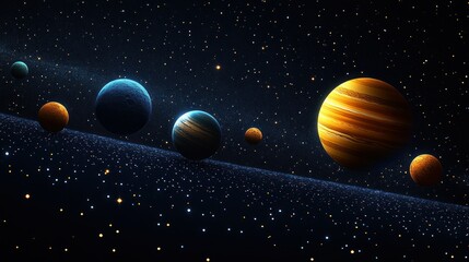 Cosmic planets aligned in deep space