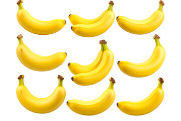  Set of An image of a banana, with a transparent background