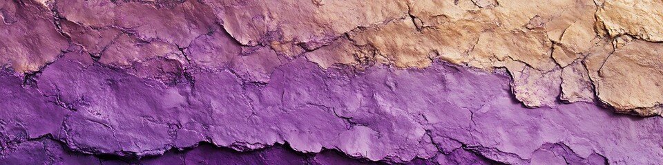 Naklejka premium Abstract Gradient Background Featuring Amethyst, Lime, and Bronze Tones With Textured Stone Surface and Cracked Details