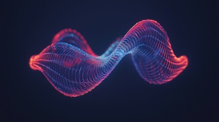 Fototapeta premium Abstract digital design featuring swirling patterns of red and blue.