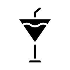 Elegant black and white rendition of a beverage in a stylized glass