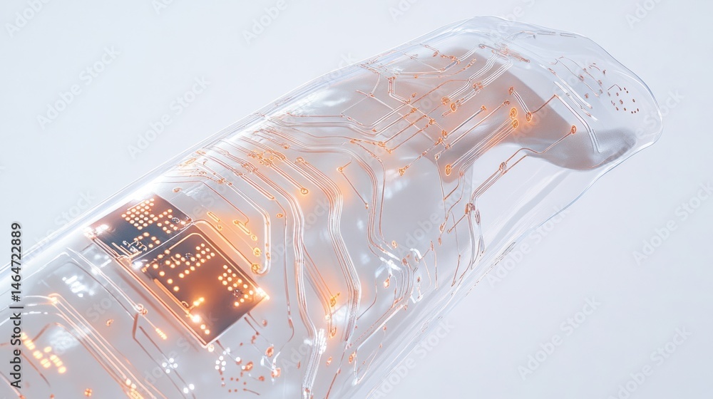 Poster glowing circuit board abstract technology background image