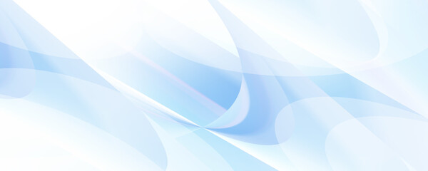Abstract Light Blue and White Wave Background Design in a Soft Flowing Style