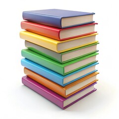 stack of books isolated on white