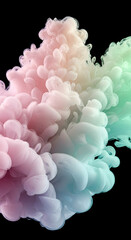 Obraz premium Pastel Rainbow Ink Explosions Abstract Art Background Design