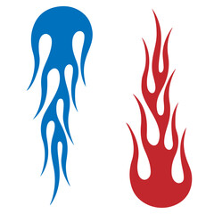 Tribal hotrod muscle car flame. Can be used as decal, sticker or tattoos too vector