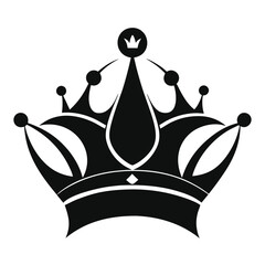 Crown silhouette showcases a simple yet elegant design, perfect for iconic royal emblems