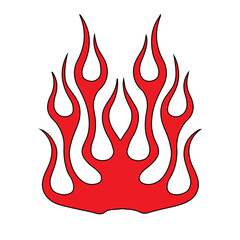 Tribal hotrod muscle car flame. Can be used as decal, sticker or tattoos too vector