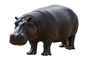 Fototapeta premium Hippopotamus Majestic River Horse Image isolated on white background