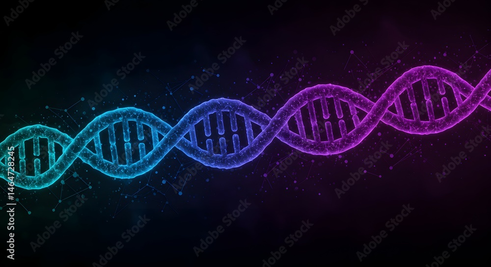 Poster exploring the intricate beauty and complexity of dna a visual representation of genetic code