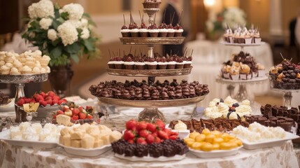 Elegant dessert buffet