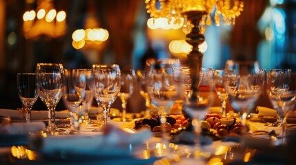 Elegant dining table setting
