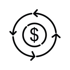 money return insurance icon sign vector