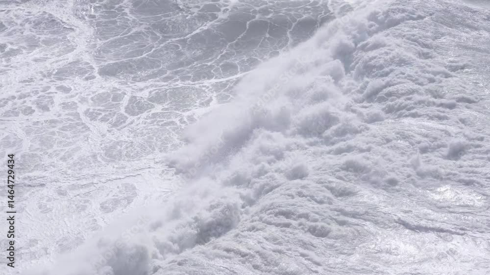 Aufkleber white foamy ocean waves create a mesmerizing display of natural power as they crash and roll towards