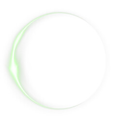 Glowing green neon circle frame with electric shine and retro-futuristic style. Use this PNG as a blank template. Perfect PNG banner, isolated PNG design for modern visuals.