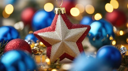 Festive Christmas ornament star