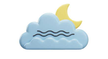 Isolated Weather Icon Cloudy Night