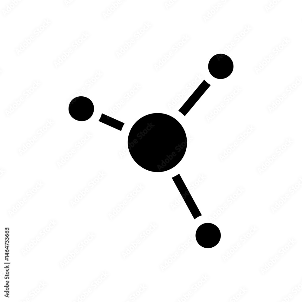 Poster abstract representation of molecular structure with interconnected atoms