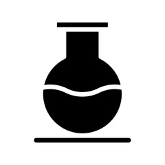 Minimalist representation of liquid contained in a science laboratory flask