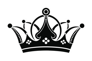 Ornate black royal crown features prominent design elements, regal elegance, and traditional power symbolism