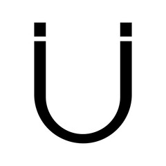 Conceptual illustration of a simple U-shaped magnet, representing attraction and force