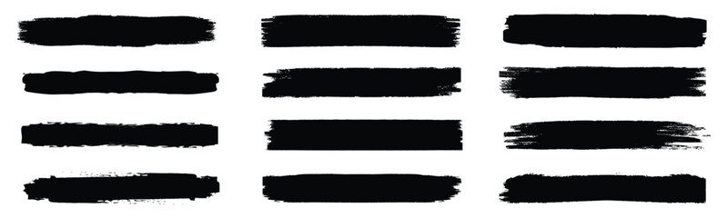 Set of vector grunge black paint. collection of artistic grungy black and watercolor brush stroke, brush stroke circle, ,ink brush strokes, brush stroke, ink splatter paint brush. Vector paintbrush.