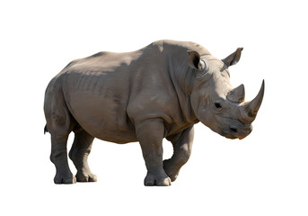 Obraz premium White Rhinoceros Wildlife Animal Image isolated on white background