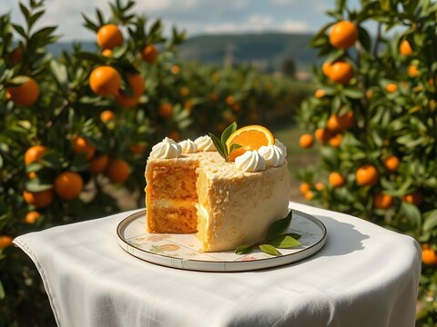 orange cakes on table