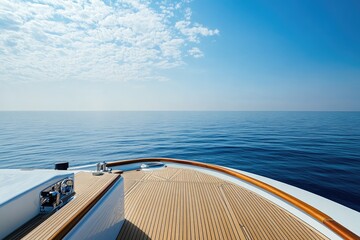 Obraz premium Ocean view from a boat deck