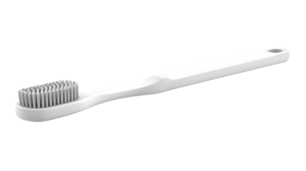 Fresh toothbrush with toothpaste on Transparent Background for dental care concept