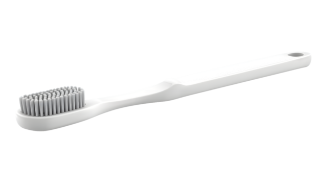 Fresh toothbrush with toothpaste on Transparent Background for dental care concept