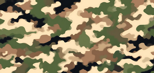 Fototapeta premium Indian military camouflage — desert tan, olive green, and black color scheme, matching Indian Army design.