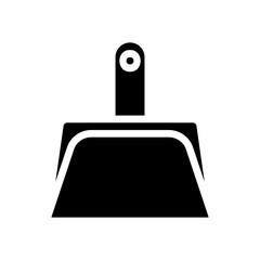 Obraz premium Stylized dustpan graphic illustration emphasizing minimalist cleaning utility depiction
