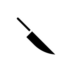 Sleek Knife Icon on White Background for Culinary or Design Projects