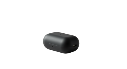 Black Earbud Case with Charging Port