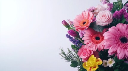 Vibrant bouquet of colorful flowers
