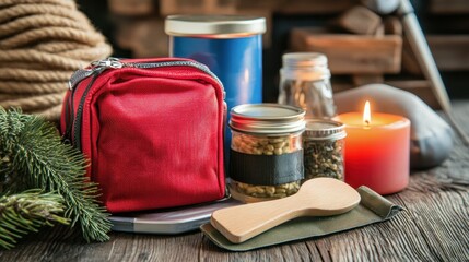 Survival kit with supplies