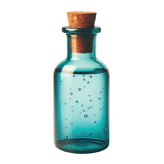 Blue Glass Potion Bottle With Cork