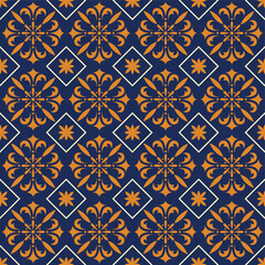 A seamless floral vector pattern with vintage ornamental design and colorful flower art creates a decorative textile texture