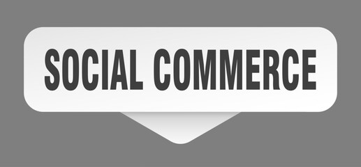 social commerce sticker. social commerce sign isolated on gray background
