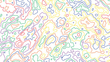 Colorful Abstract Background of Out Lines Pattern on White for Wallpaper