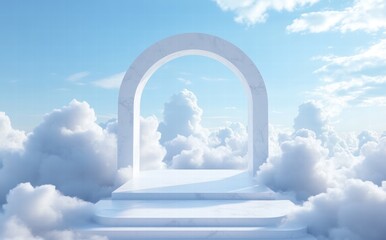 Fantasy sea of ??clouds arch