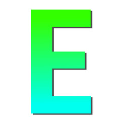 Vibrant Gradient Letter E  A Bold, Modern, and Eye-Catching Design Element for Digital Projects and Graphic Design
