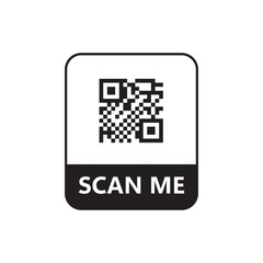 Modern icon of qr code, customizable vector
