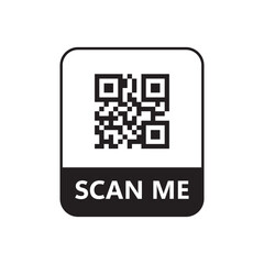 qr glyph flat vector icon