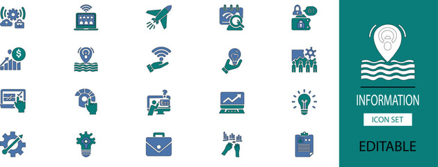  information icon set. 