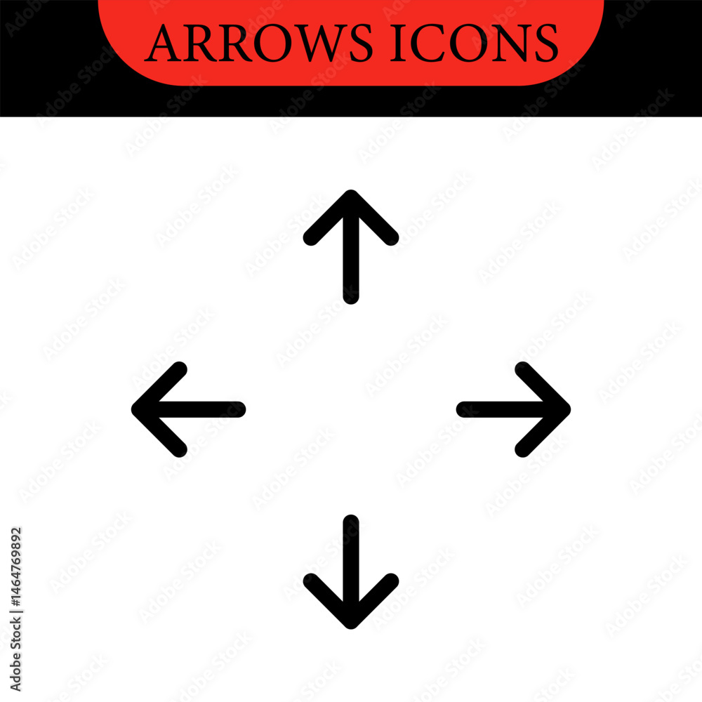 Aufkleber arrows big black set of web icons in line style. arrow collection signs for web and mobile app. arro