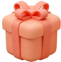 Peach Ribbon Gift Box A Perfect Surprise