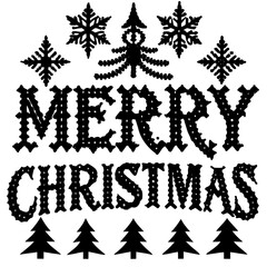 This vector set features a seamless black and white pattern design with ornamental Christmas symbols, perfect for fabric or wallpaper decoration