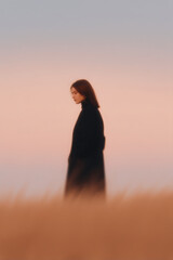 serene steppe grassland in uzbekistan during soft twilight rich color tones